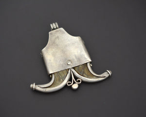 Antique Double Claw Silver Pendant from Sri Lanka