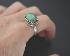 Nepali Tibetan Turquoise Ring - Size 8.5