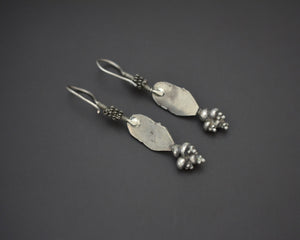 Afghani Carnelian Silver Earrings