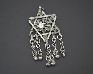 Star of David Filigree Pendant with Turquoise
