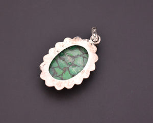 Green Turquoise Pendant from India