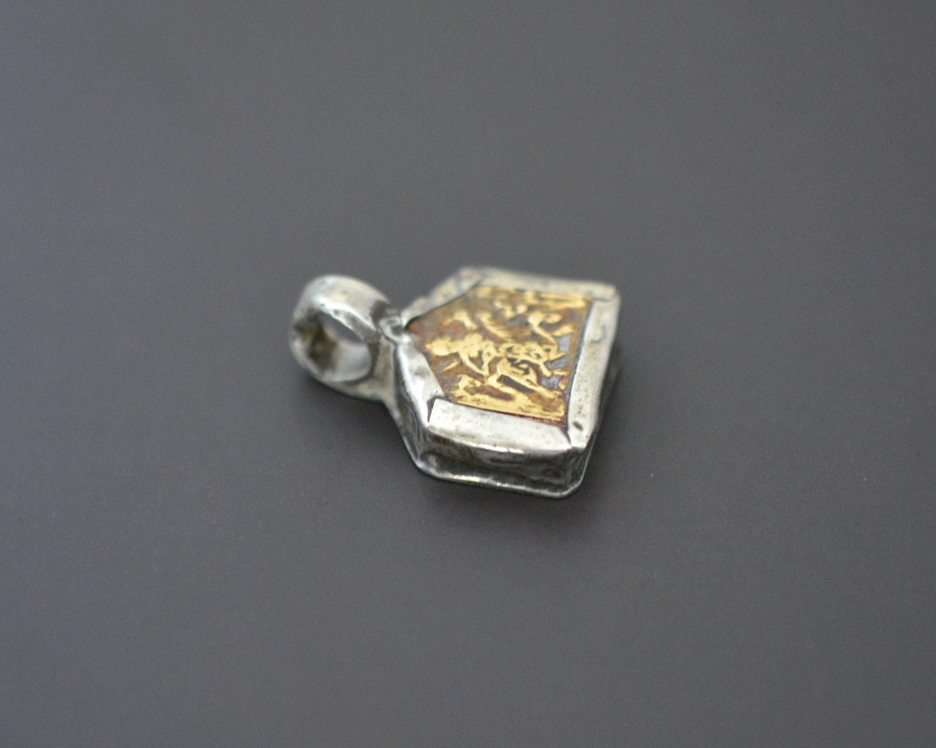 Old Indian Silver and Gold Hindu Diety Pendant