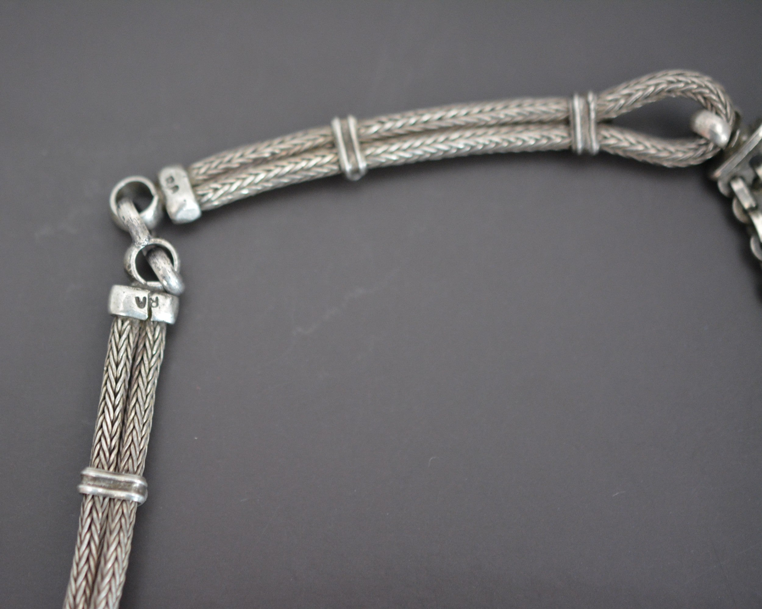 Bold Indian Silver Choker Necklace