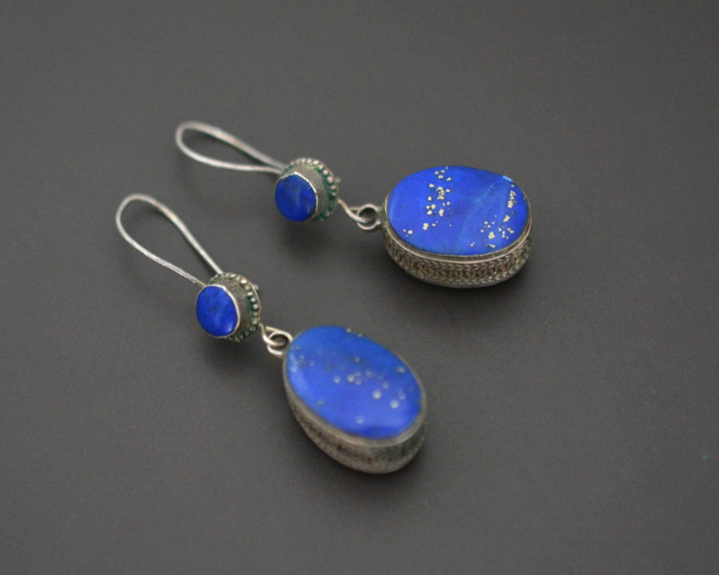 Afghani Lapis Lazuli Dangle Earrings