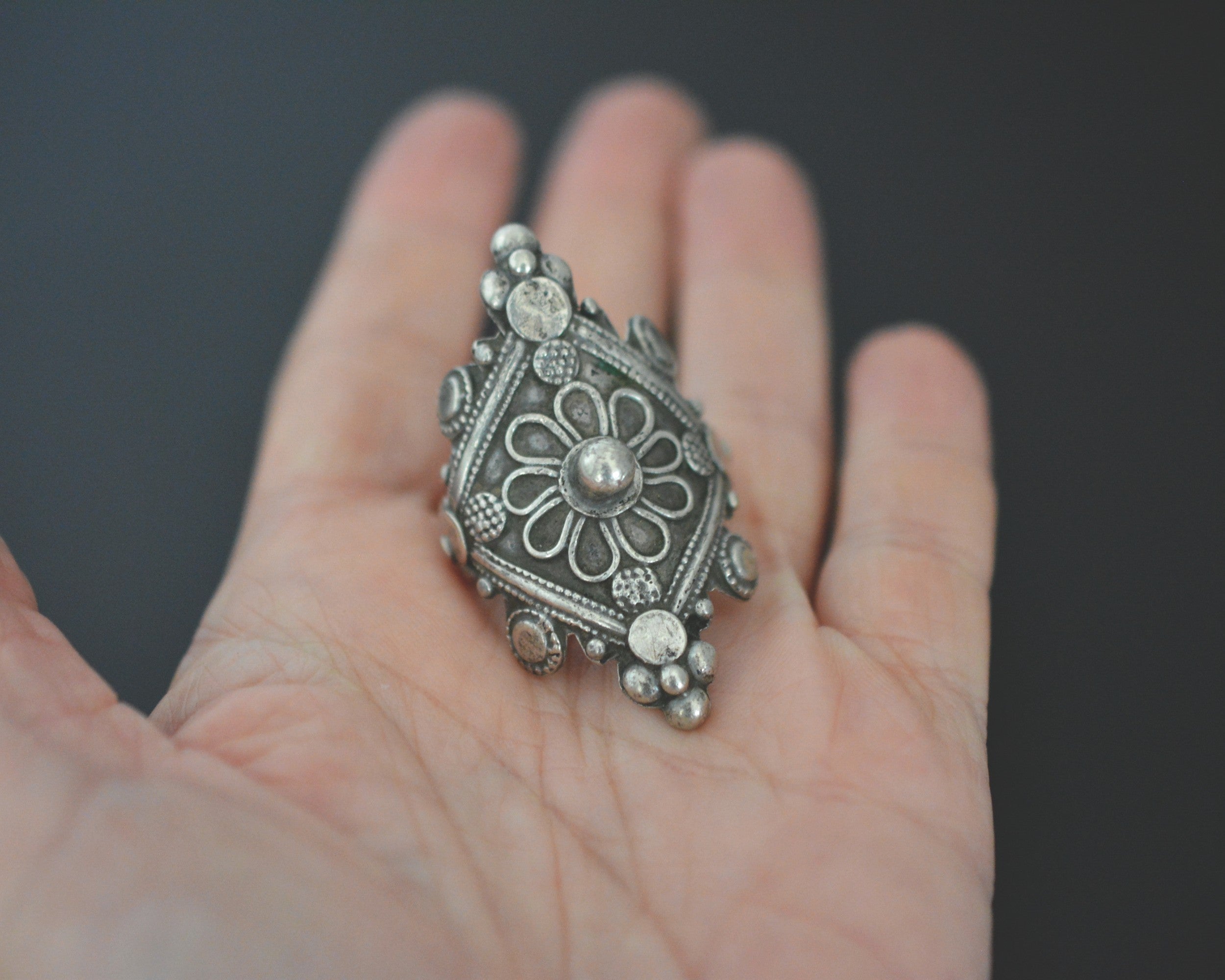 Afghani Silver Ring - Size 10.5