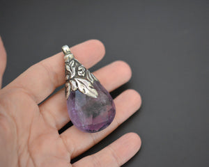 Large Nepali Amethyst Repoussee Pendant