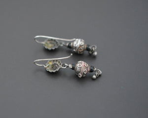 Rajasthani Silver Bead Earrings - SMALL