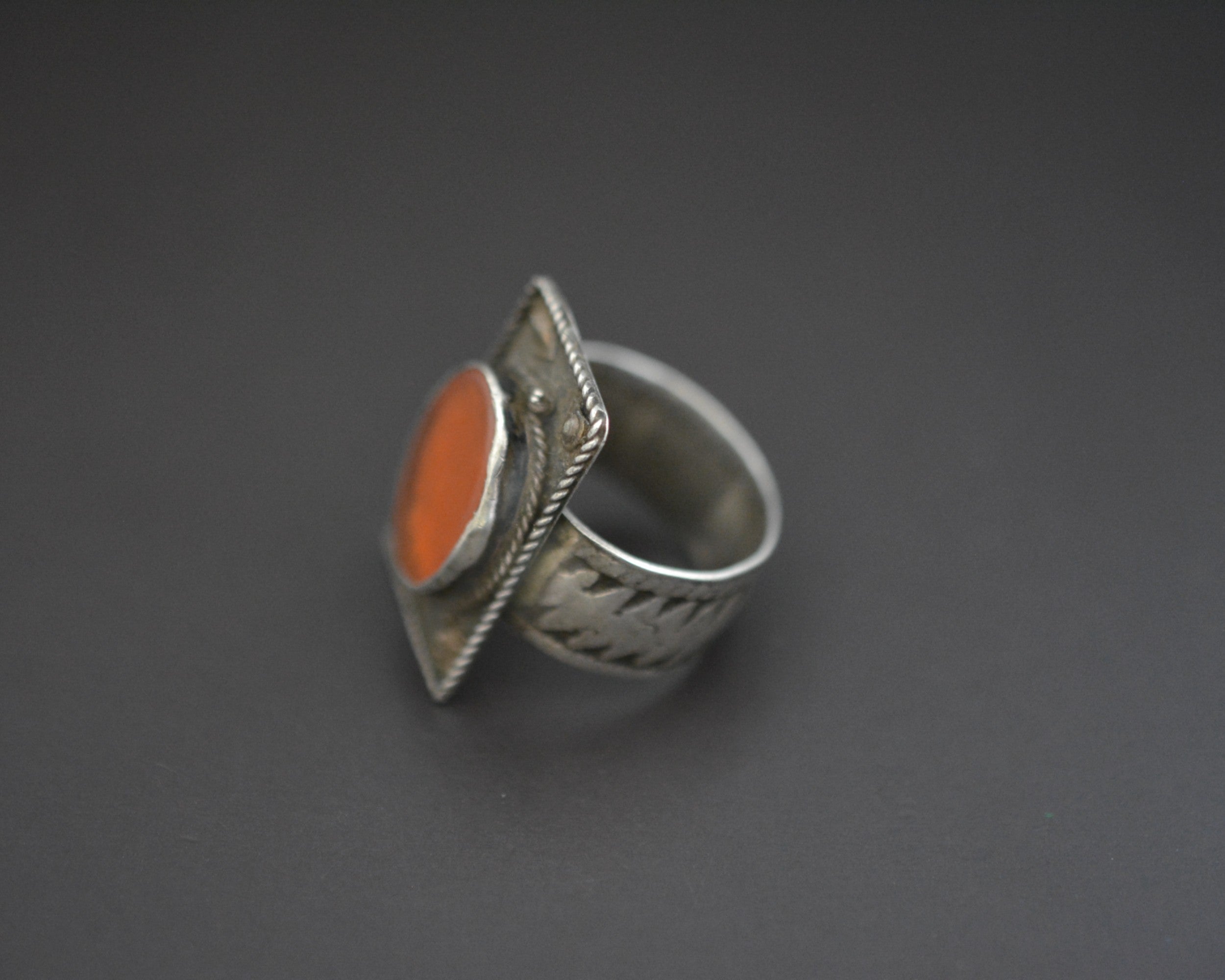 Ethnic Carnelian Ring - Size 9.25