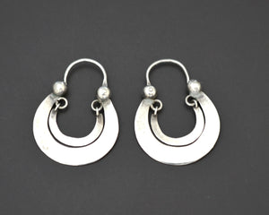 Guatemalan Silver Hoop Earrings - Small Size