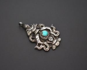Nepali Ashtamangala Turquoise Pendant