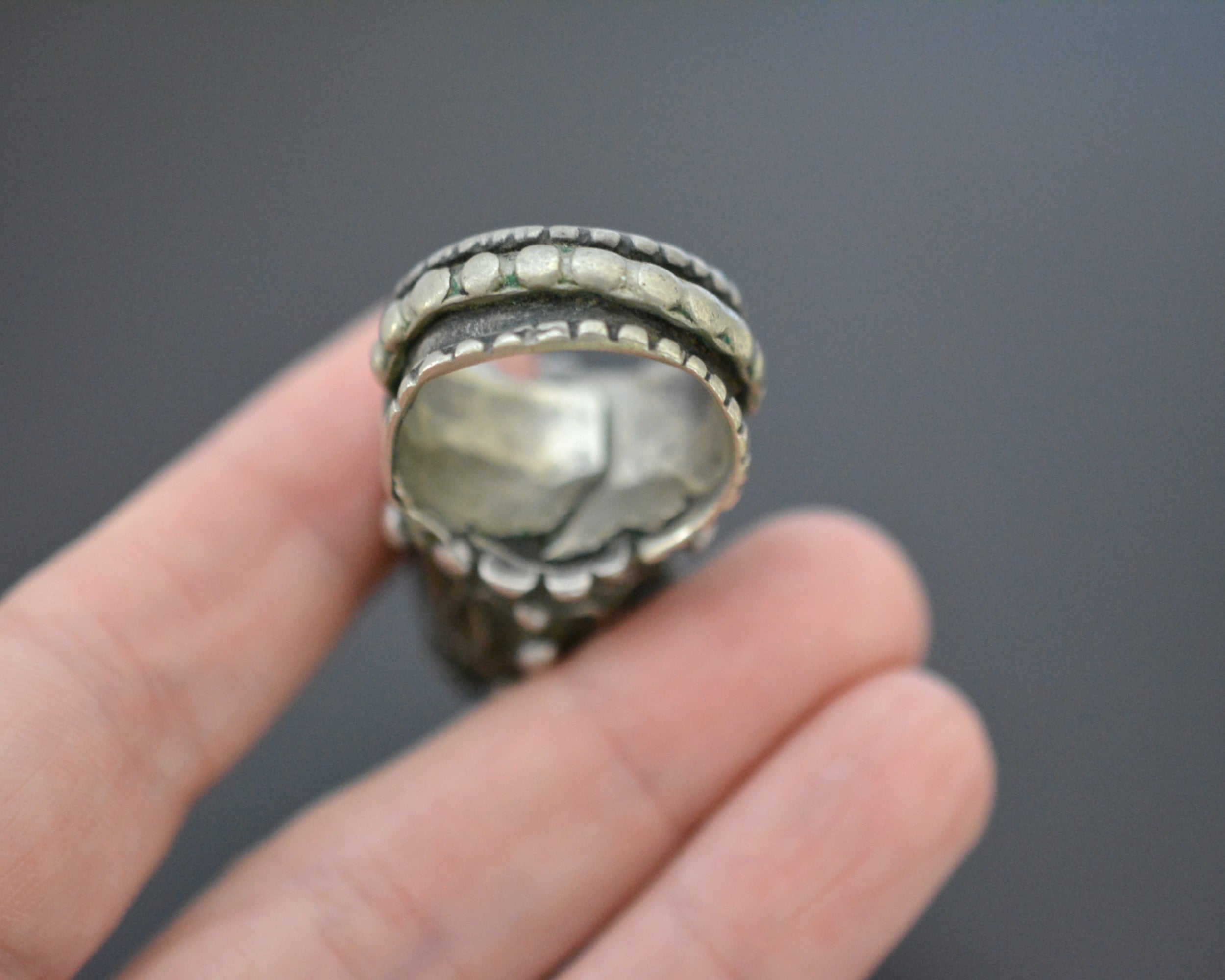 Antique Yemeni Tower Ring - Size 8.75