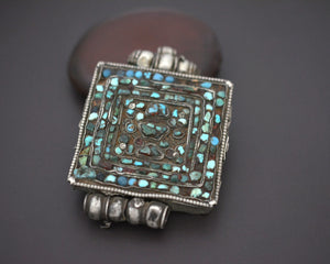 Old Tibetan Gau Box with Turquoise