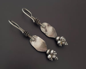 Afghani Carnelian Silver Earrings
