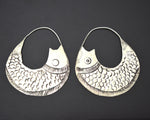 Hmong Fish Hoop Earrings - Large