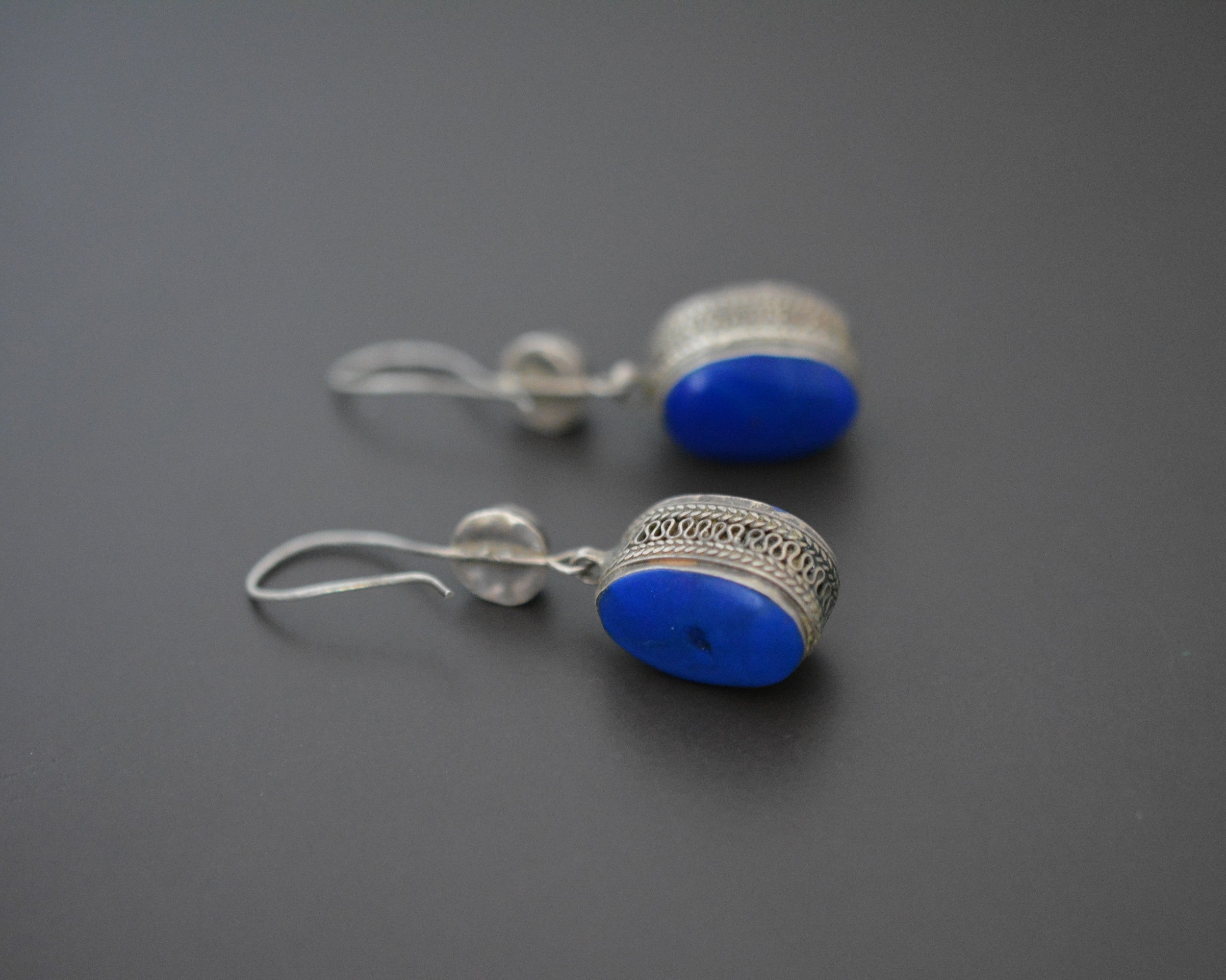 Afghani Lapis Lazuli Dangle Earrings