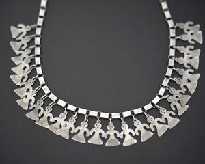 Mapuche Silver Figurine Necklace