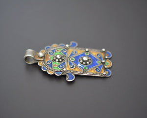 Berber Enamel Hamsa Pendant