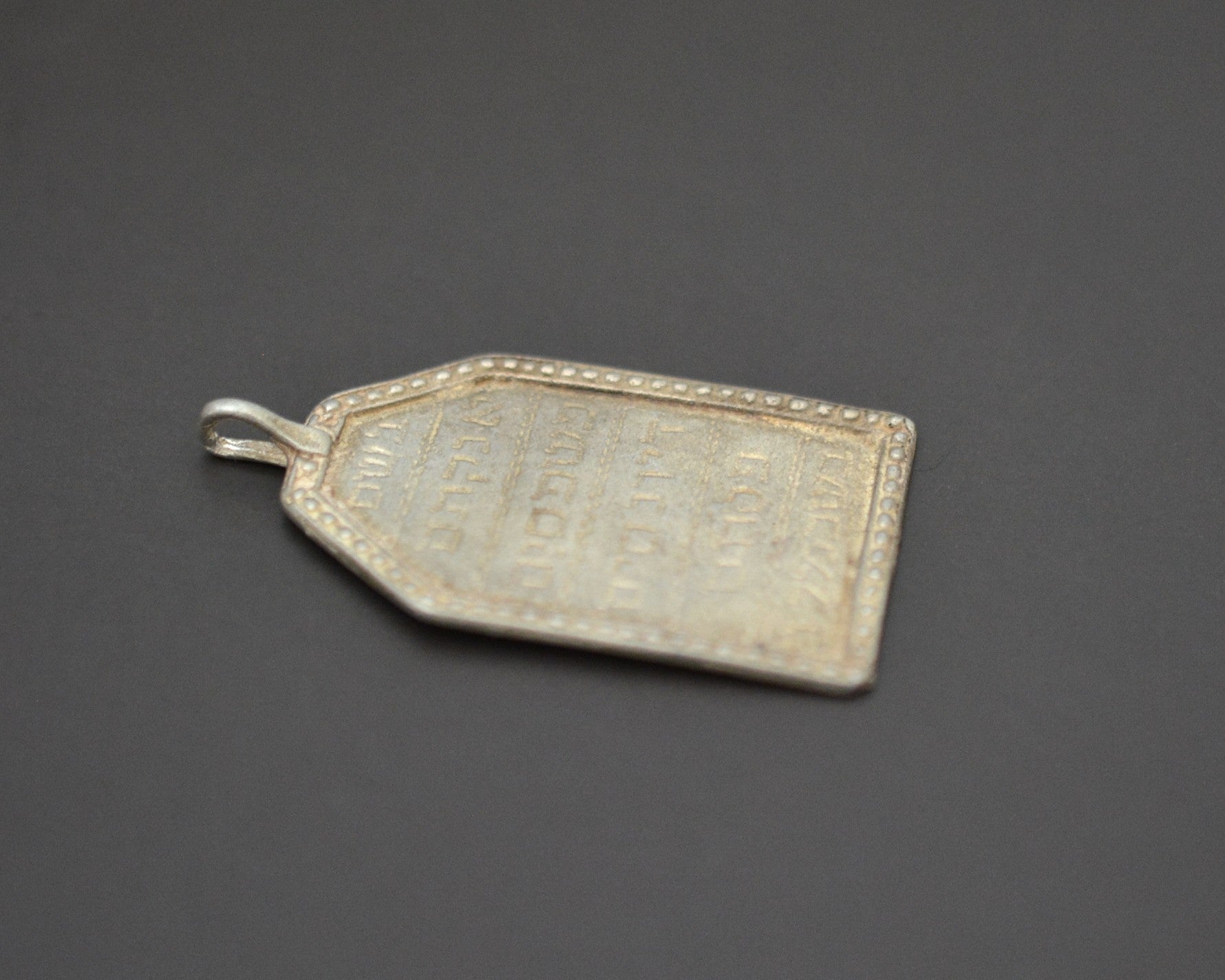 Ethnic Talisman Pendant with Hebrew Writing
