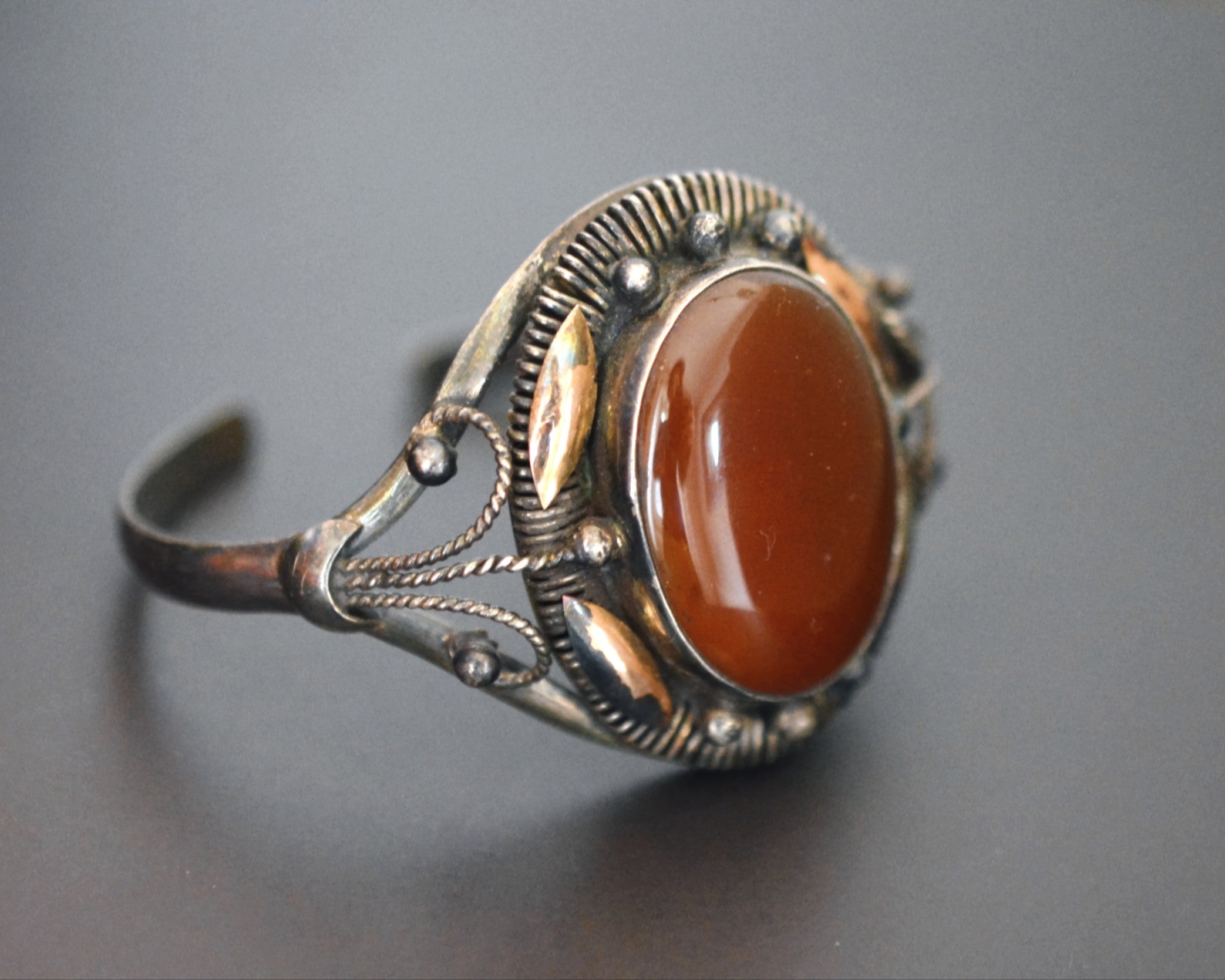 Ethnic Carnelian Cuff Bracelet