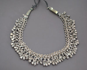 Rajasthani Silver Cotton Choker Necklace