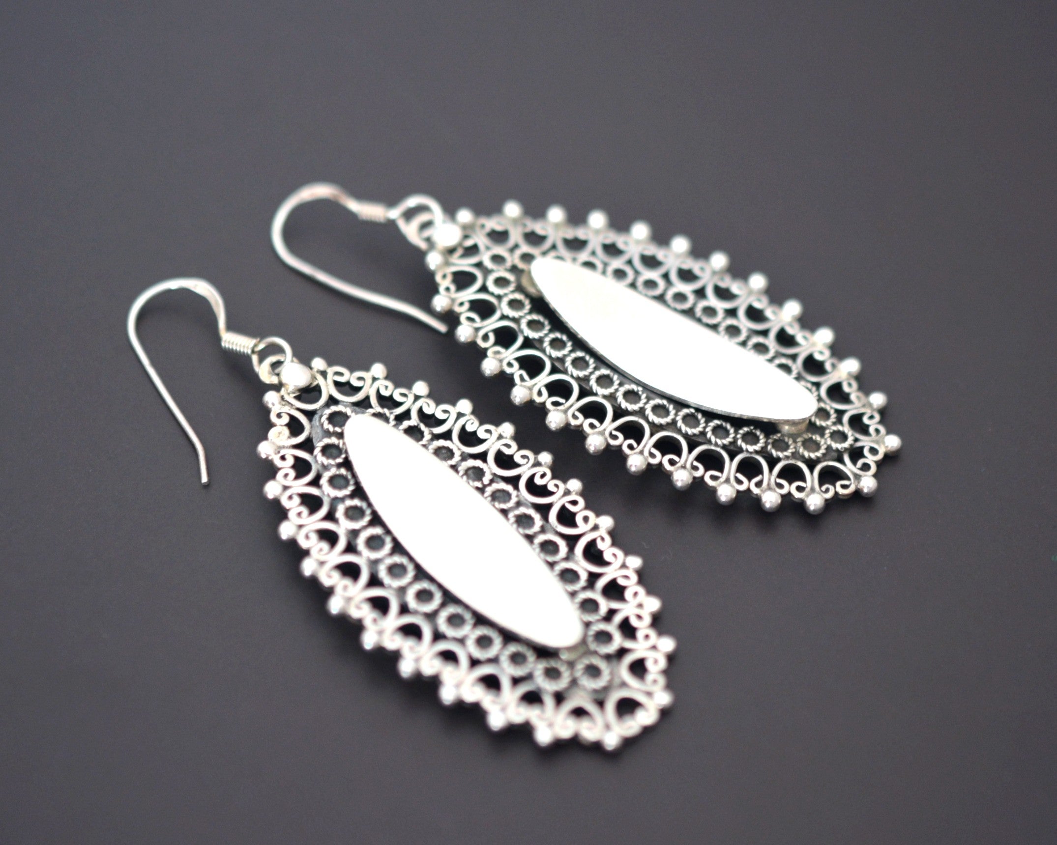 Ethnic Indian Silver Earrings