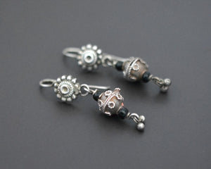 Rajasthani Silver Bead Earrings - SMALL