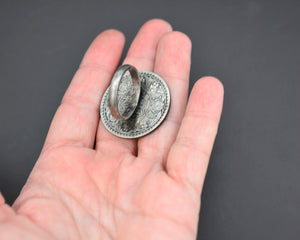 Large Indian Coin Ring - Size 9