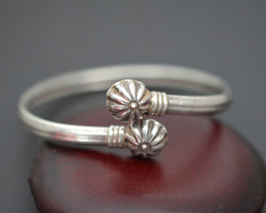 Ethnic Sterling Silver Flowery Bracelet