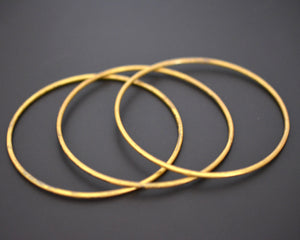 Set of Gilded Silver Bangle Bracelets - Set of Three - MEDIUM