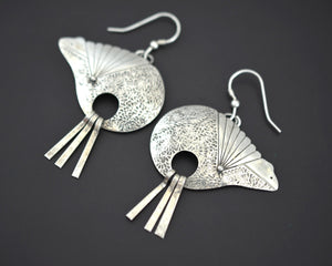 Native American Silver Dangle Earrings