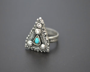 Ethnic Turquoise Ring - Size 8.25