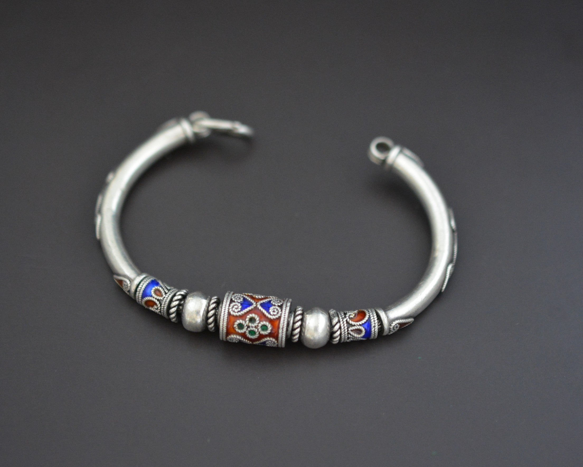Indian Enamel Bead Bracelet - SMALL