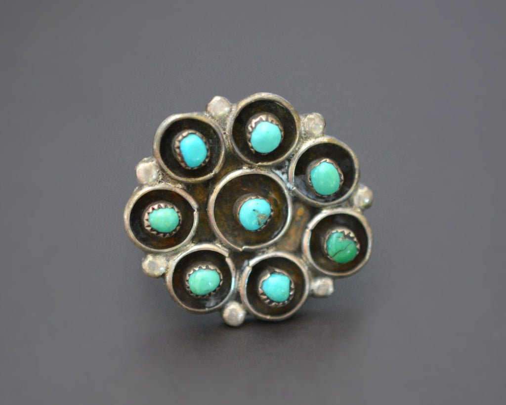 Native American Zuni Turquoise Ring - Size 6.5
