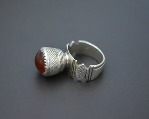 Tuareg Red Glass Ring - Size 8