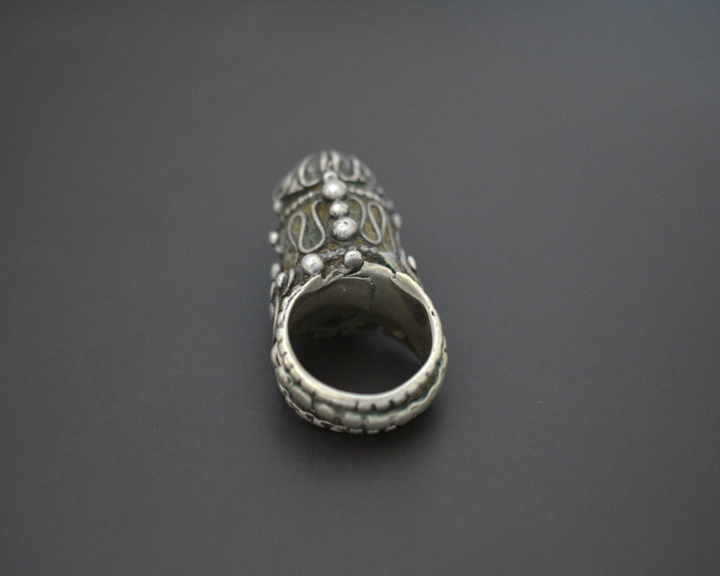 Antique Yemeni Tower Ring - Size 8.75