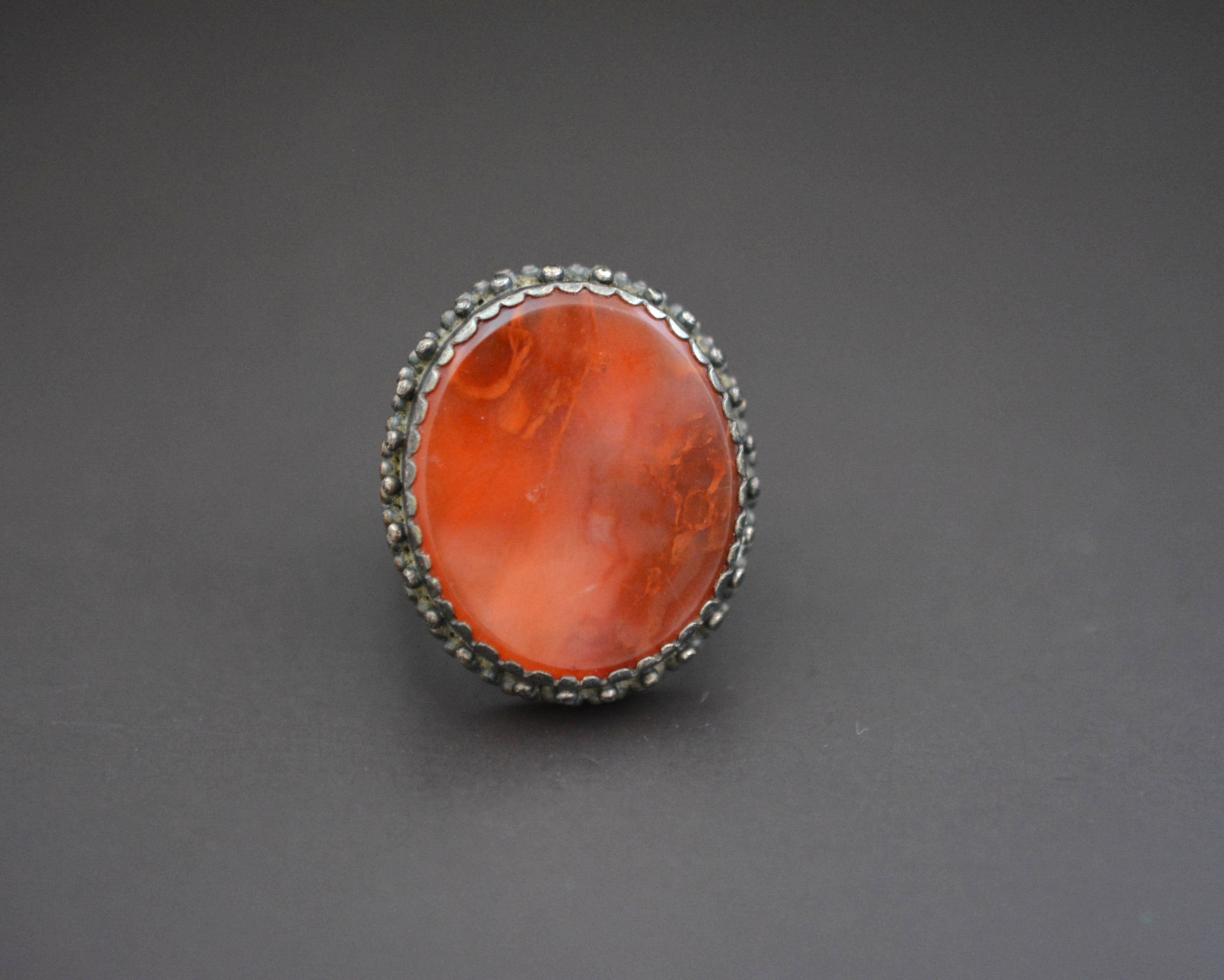 Reserved for I. - Large Ethnic Carnelian Ring - Size 8