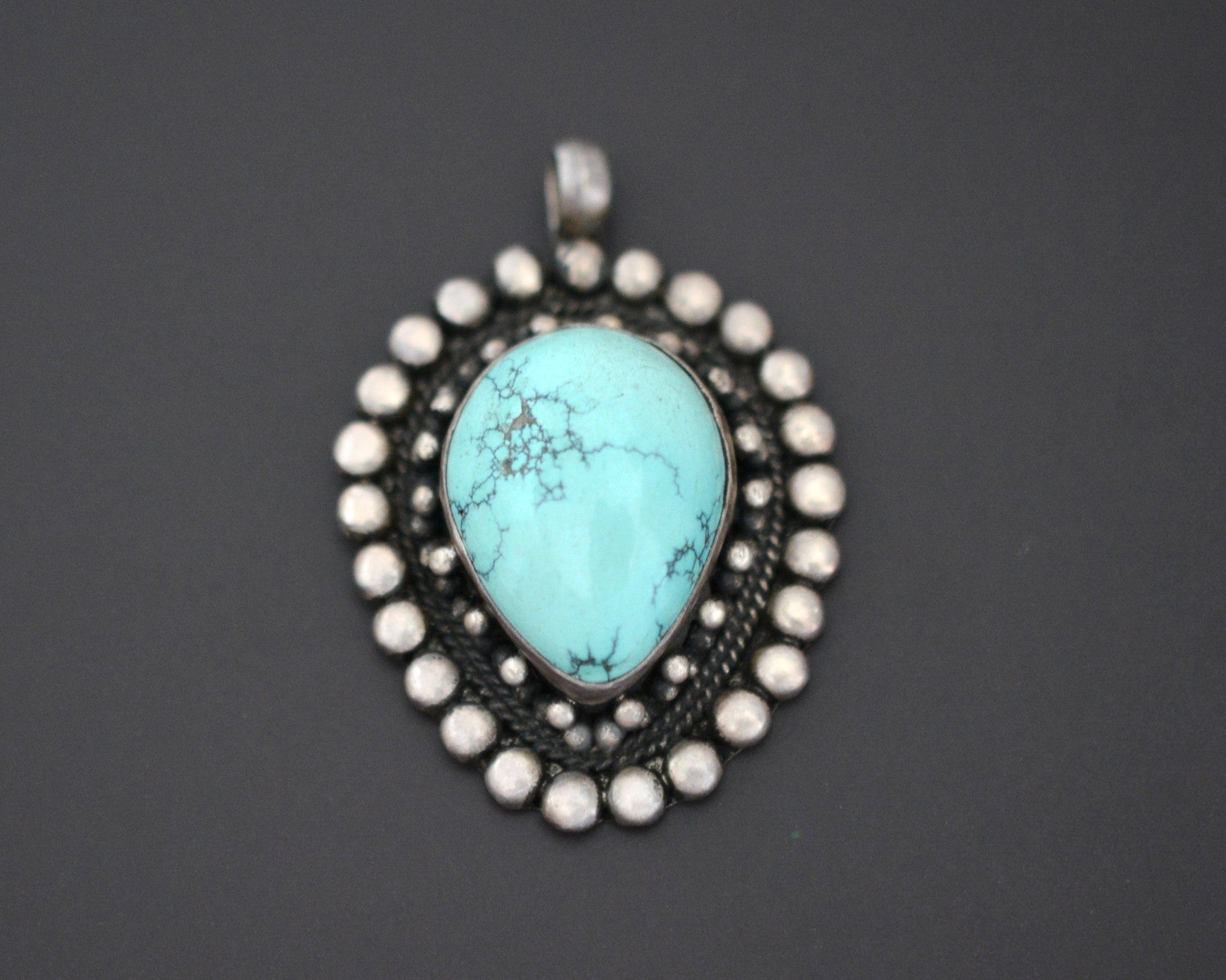 Bold Turquoise Pendant from India