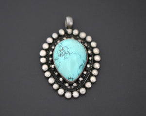 Bold Turquoise Pendant from India