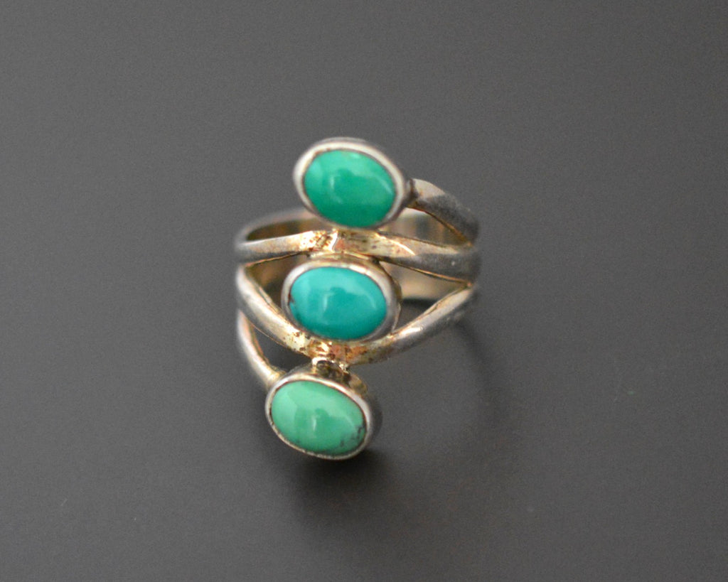 Ethnic Turquoise Ring - Size 7.5