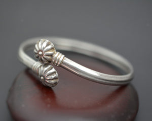 Ethnic Sterling Silver Flowery Bracelet