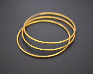Set of Gilded Silver Bangle Bracelets - Set of Three - MEDIUM