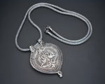 Rajasthani Silver Peacock Pendant on Snake Chain
