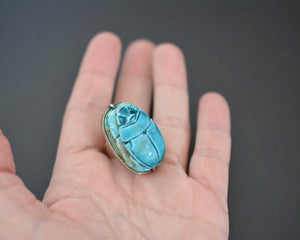 Huge Scarab Ring from Egypt - Size 5