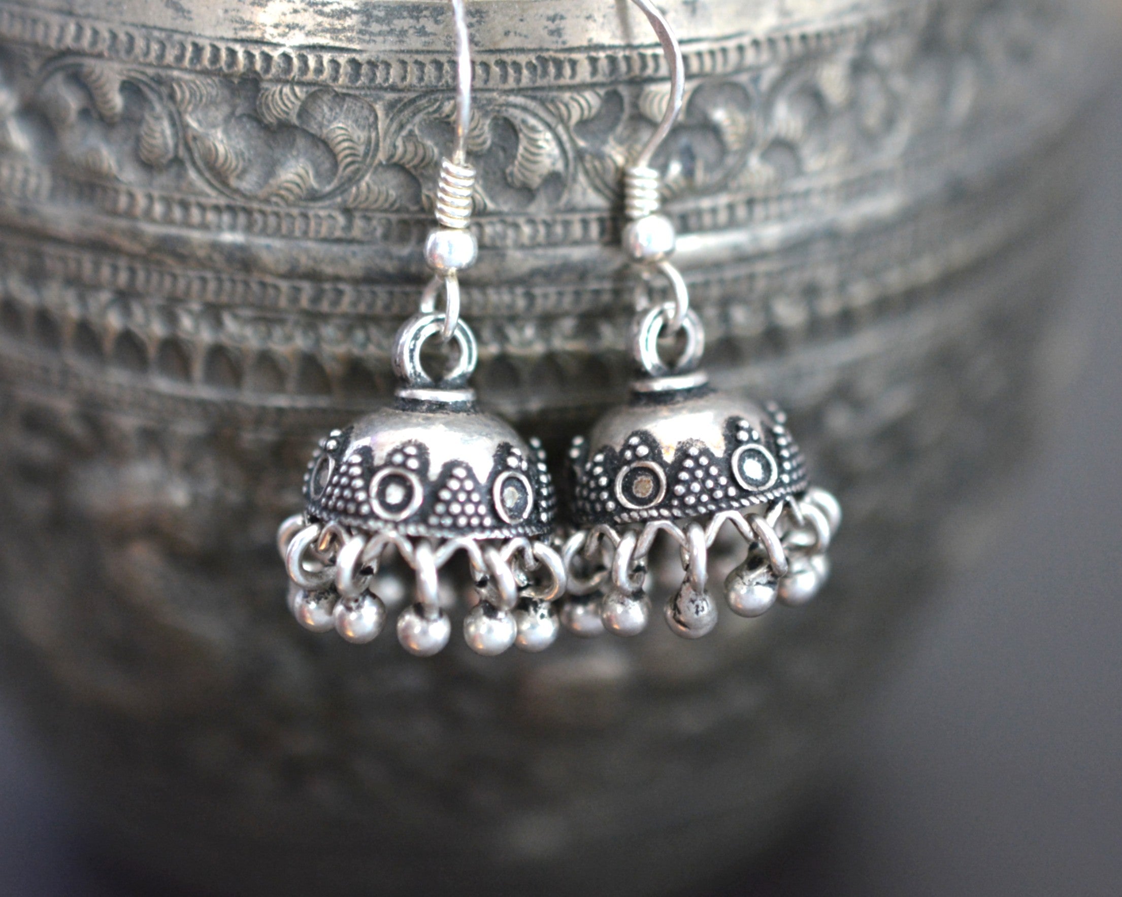 Small Rajasthani Jhumka Dangle Earrings