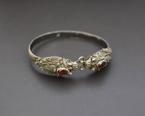 Double Dragon Garnet Bracelet from Bali - SMALL SIZE
