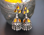 Bold Rajasthani Jhumka Glass Earrings