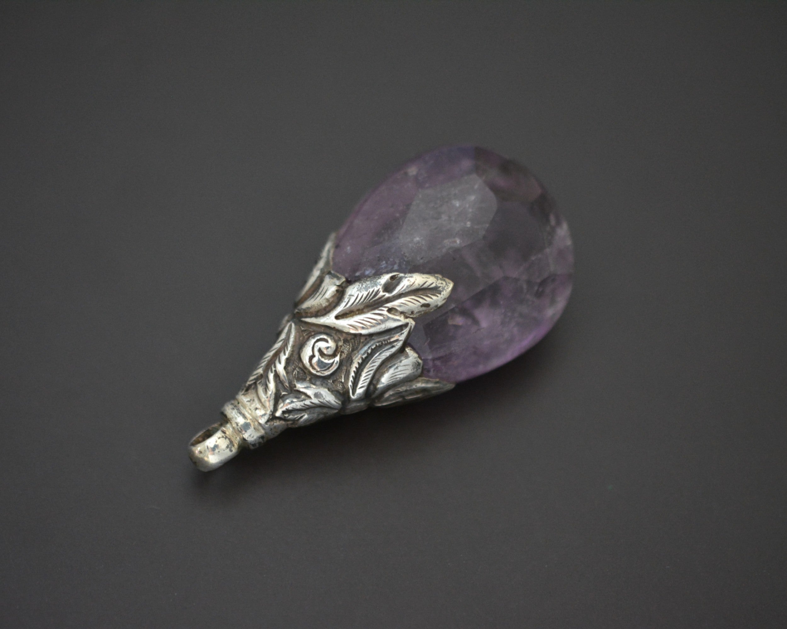Large Nepali Amethyst Repoussee Pendant