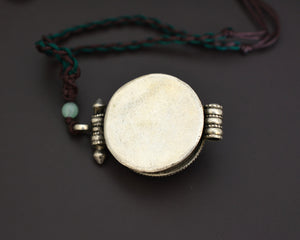 Tibetan Gau Box Pendant with Coral and Turquoise Necklace