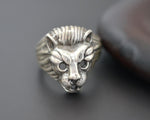 Lion Silver Ring - Size 7.5