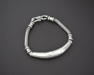 Bali Braided Snake Chain Bracelet with Silver Parts - Sterling Silver